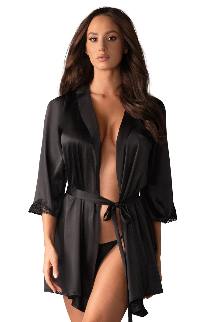 Атласный халатик Obsessive Satinia robe