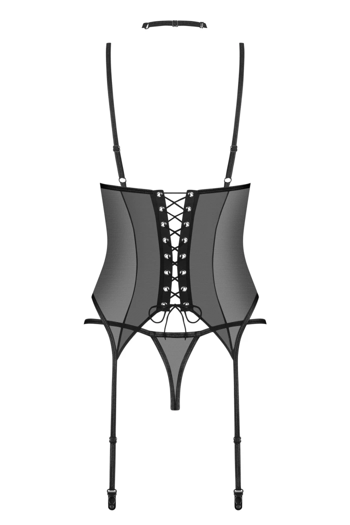 Корсет мереживний з трусиками Obsessive Donarella corset