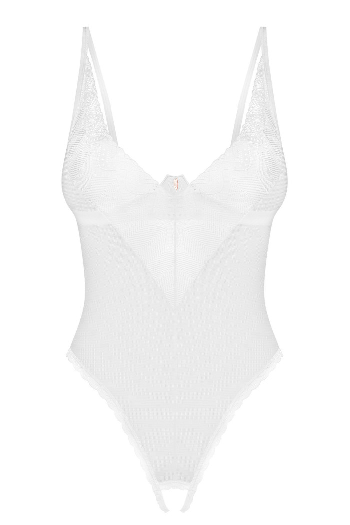 Боди полупрозрачное с вырезом Obsessive Alissium otwarte