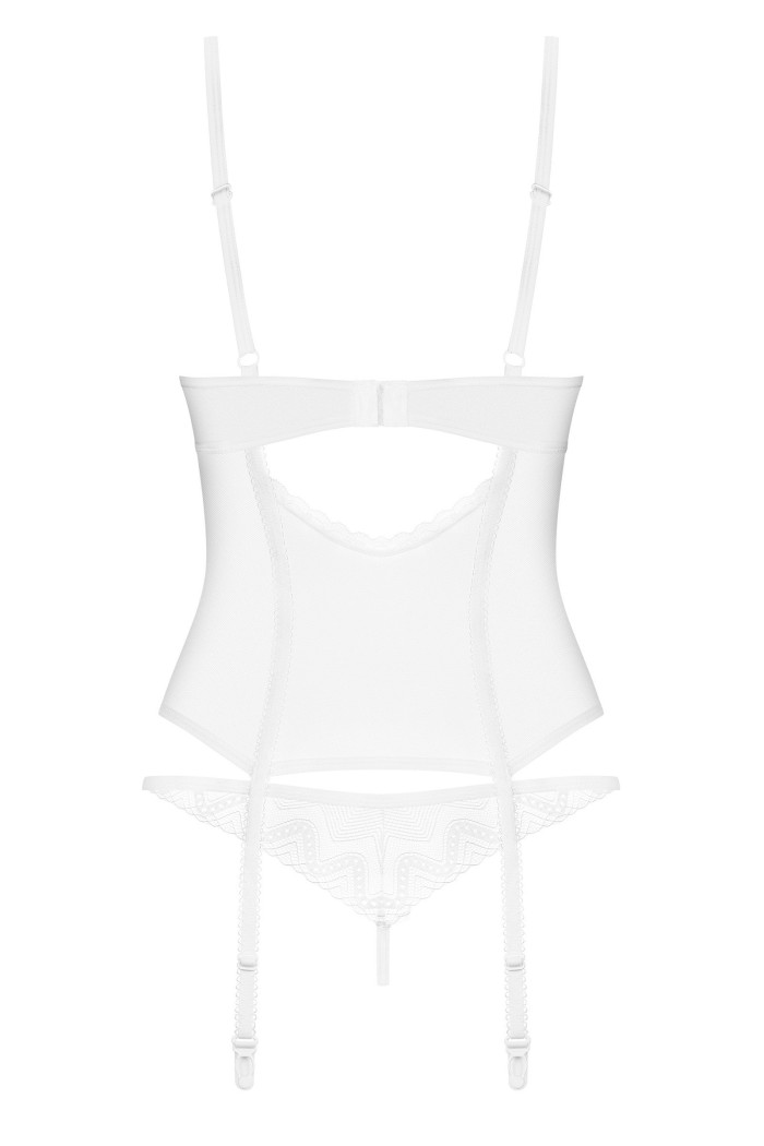 Корсет напівпрозорий з трусиками Obsessive Alissium corset