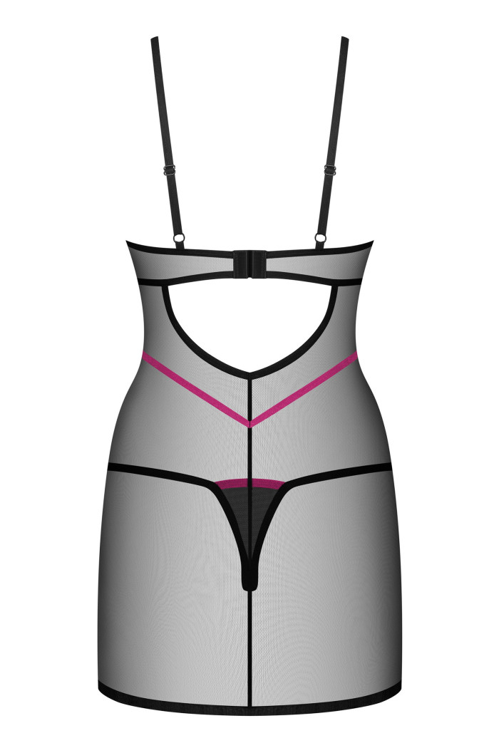 Сорочка прозора з трусиками Obsessive Novenes chemise