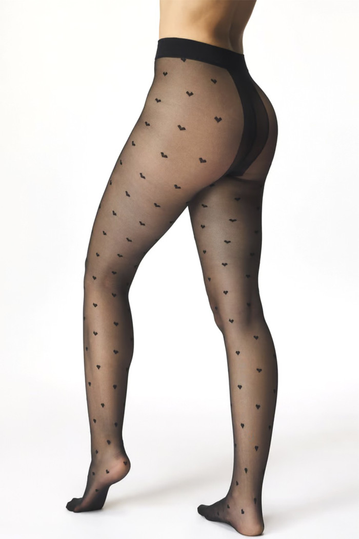 Колготки з візерунком "сердечка" Gabriella Emily 20 den
