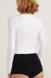 Топ безшовний з довгими рукавами Giulia CROP TOP BIANCO