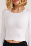 Топ безшовний з довгими рукавами Giulia CROP TOP BIANCO