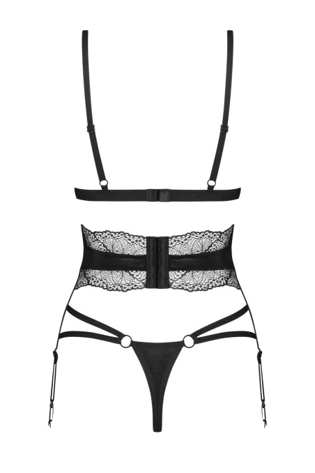 Комплект білизни мереживний з поясом Obsessive Lobellis set