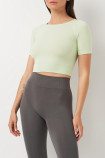 Топ-футболка с короткими рукавами Giulia Crop T-Shirt GREEN ASH