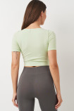 Топ-футболка с короткими рукавами Giulia Crop T-Shirt GREEN ASH