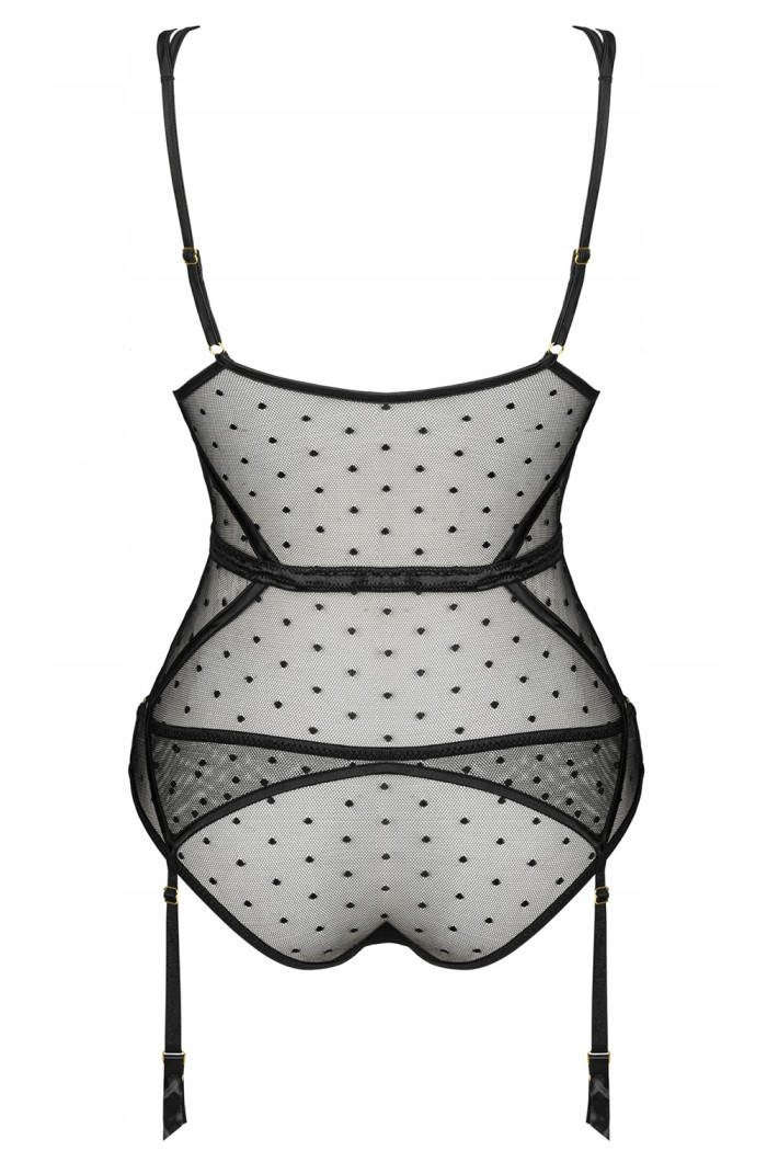 Корсет прозрачный c имитацией шнуровки и трусиками Cofashion Fordex