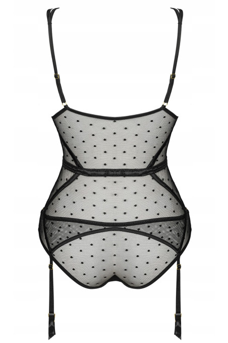 Корсет прозрачный c имитацией шнуровки и трусиками Cofashion Fordex