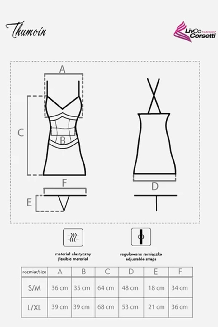 Сорочка облягаюча з трусиками Livia Corsetti Thumoin