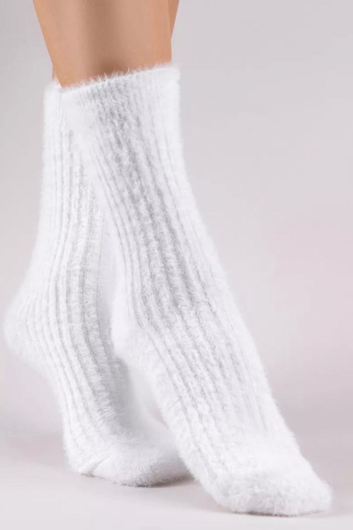 Шкарпетки рубчик пухнасті з вовною норки InSecret B2571