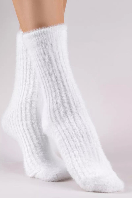 Шкарпетки рубчик пухнасті з вовною норки InSecret B2571