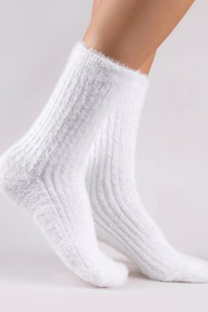 Шкарпетки рубчик пухнасті з вовною норки InSecret B2571