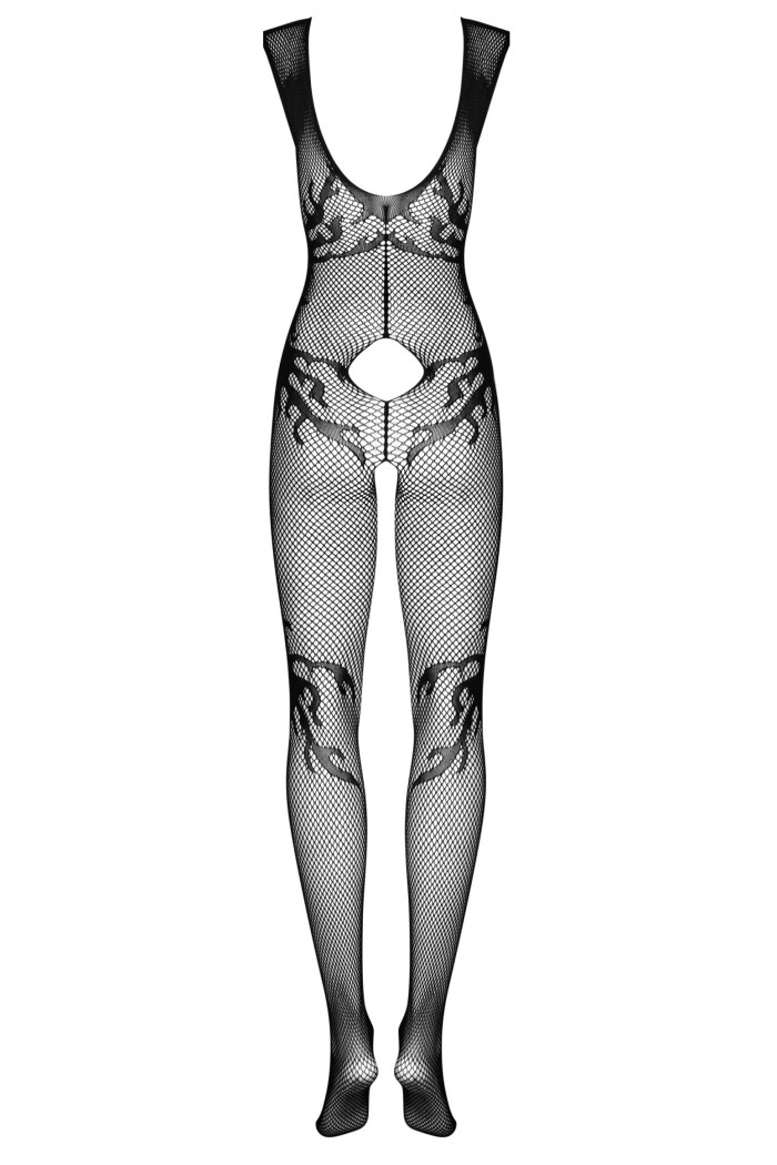 Комбінезон-сітка з вирізом Obsessive F241