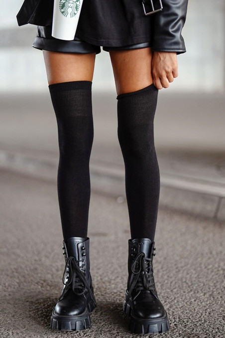 Высокие гольфы-Заколенки хлопковые Milena 0293.001 Classic cotton