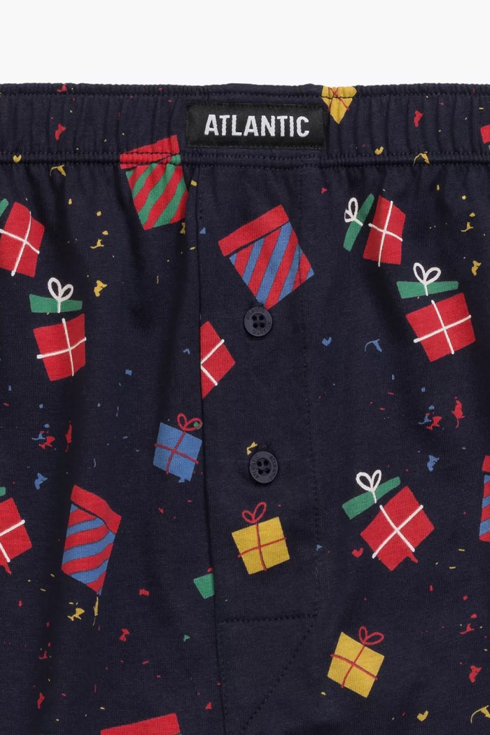 Трусы-боксеры с новогодним принтом Atlantic 2GMB-006 (2 шт)