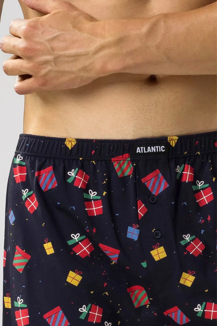 Трусы-боксеры с новогодним принтом Atlantic 2GMB-006 (2 шт)