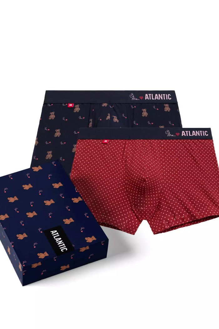 Трусы-боксеры мужские с принтом Медведи Atlantic 2GMH-025 (2 шт)