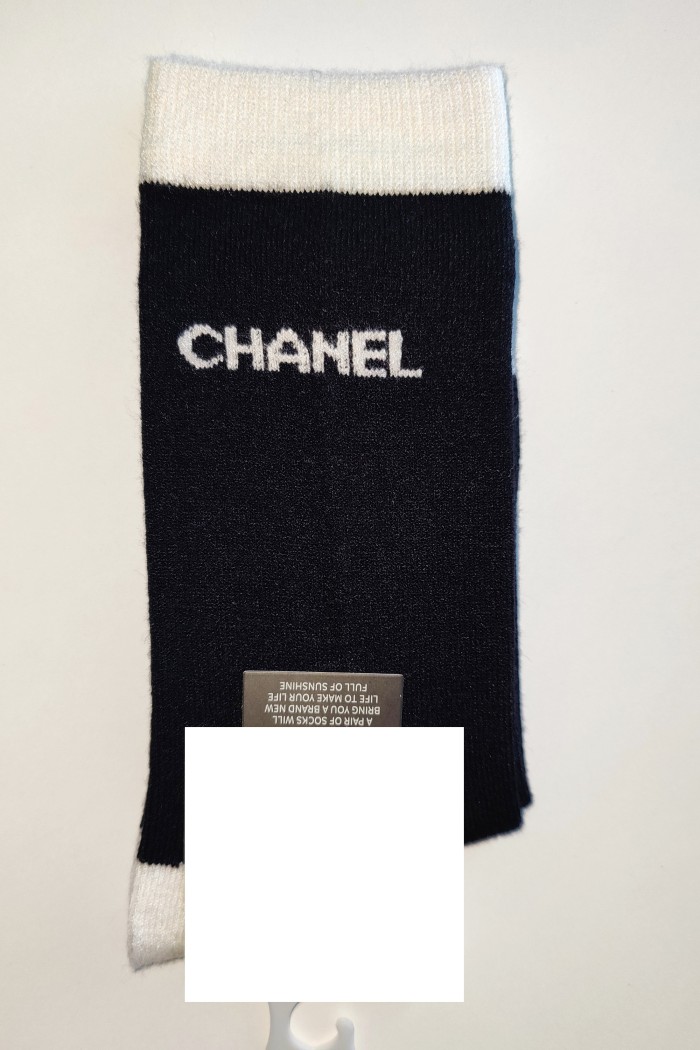 Носочки женские высокие с кашемиром "Chanel" InSecret BF025-2