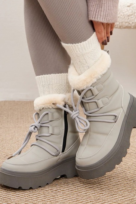 Шкарпетки теплі з вовною лами в рубчик InSecret B2565-7 Print