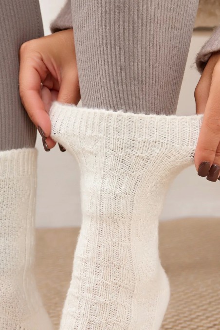 Шкарпетки теплі з вовною лами в рубчик InSecret B2565-7 Print