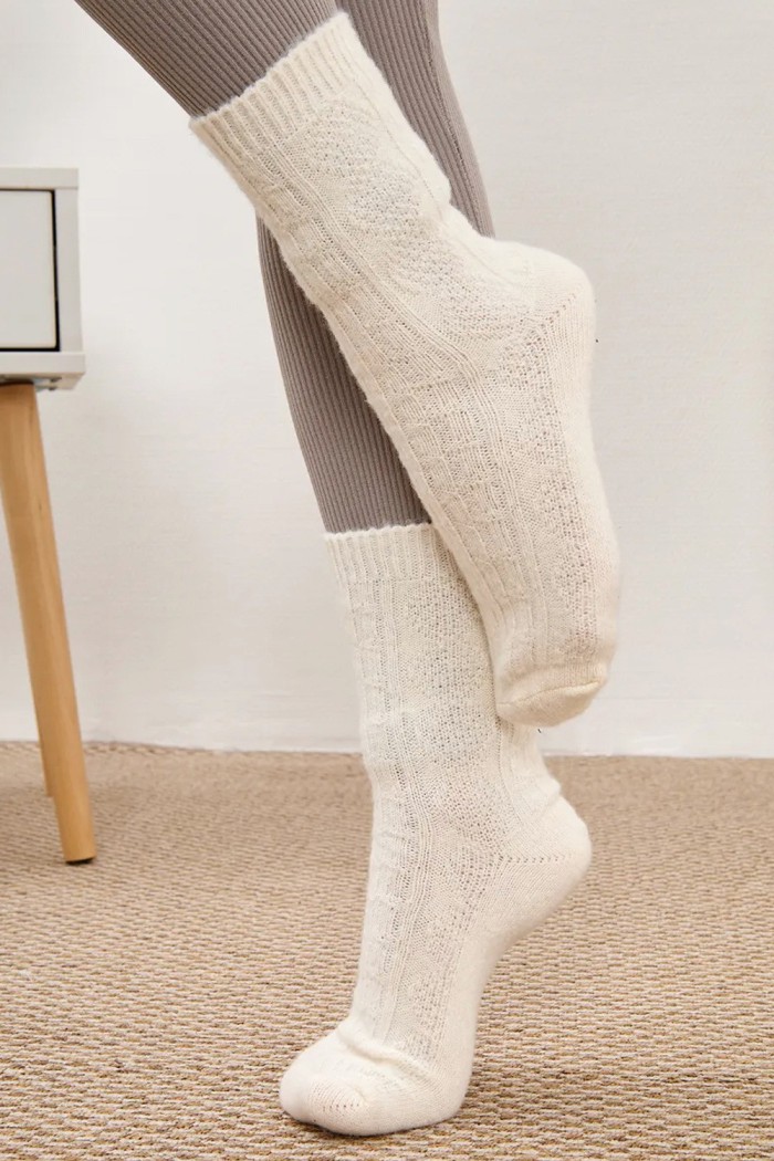 Шкарпетки теплі з вовною лами в рубчик InSecret B2565-7 Print