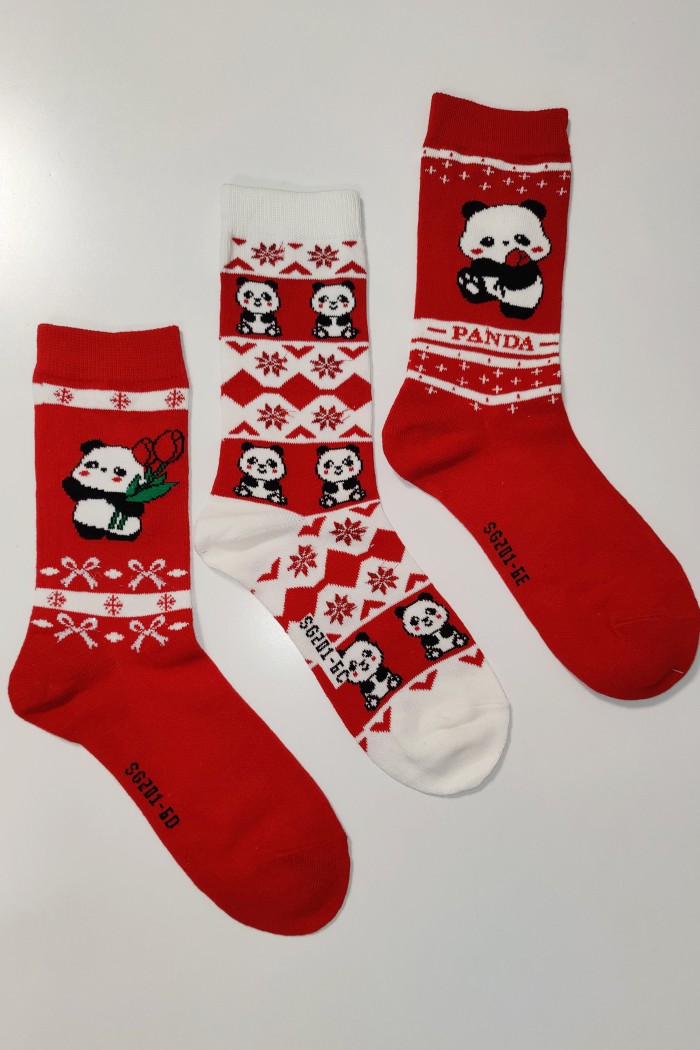 Шкарпетки жіночі подарункові з принтом Coalo BM6307 (3 пари)