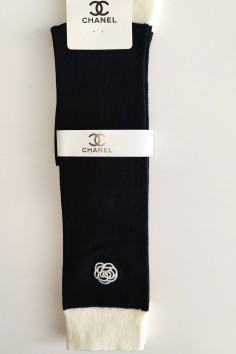 Гольфы хлопковые с принтом Chanel BF013-1 2