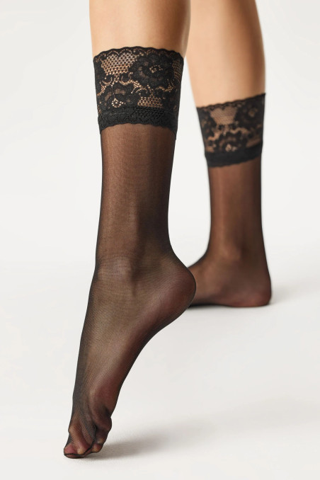 Носочки тонкие с кружевом на силиконе Gabriella Kala 15 den | InSecret.ua