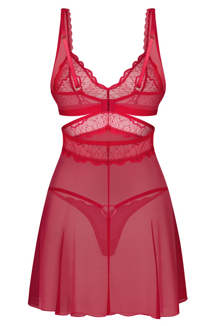 Пеньюар прозрачный с трусиками Obsessive Cupide Desir babydoll | InSecret.ua