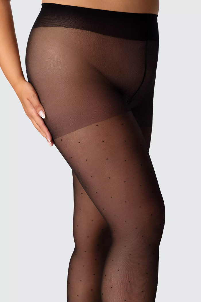 Колготки в горошек большого размера Mona Dots Right 30 | InSecret.ua