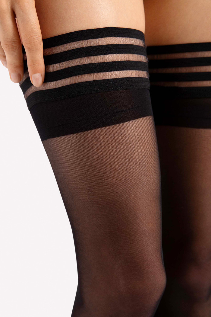 Панчохи на силіконі зі стрілкою Fiore Femme Fatale 20d  — купити в InSecret.ua