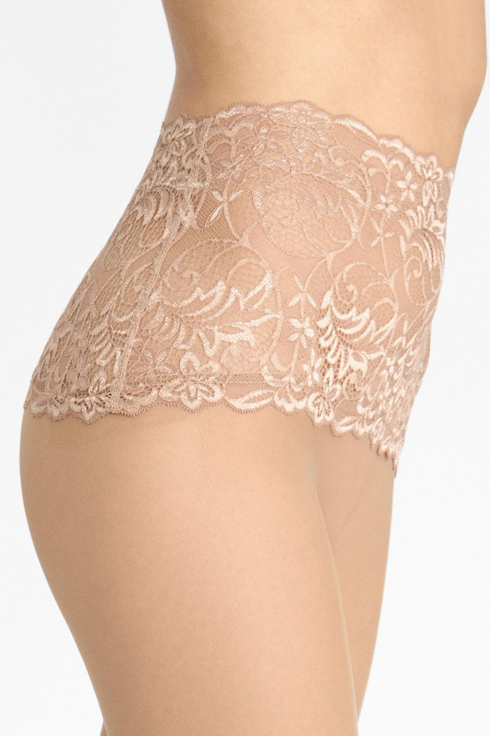 Колготки безшовні з широким мереживним поясом Marilyn SLIM EMOTION 30  — купити в InSecret.ua