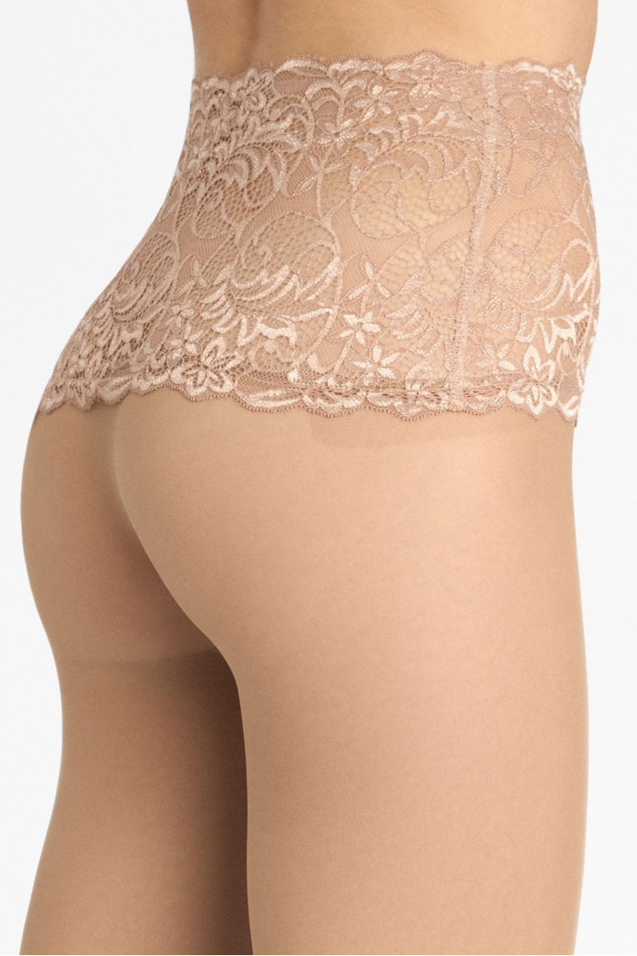 Колготки безшовні з широким мереживним поясом Marilyn SLIM EMOTION 30  — купити в InSecret.ua