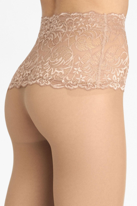 Колготки безшовні з широким мереживним поясом Marilyn SLIM EMOTION 30  — купити в InSecret.ua