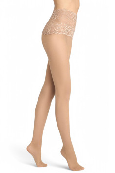 Колготки безшовні з широким мереживним поясом Marilyn SLIM EMOTION 30  — купити в InSecret.ua