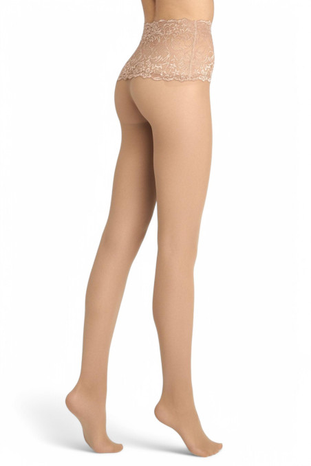 Колготки безшовні з широким мереживним поясом Marilyn SLIM EMOTION 30  — купити в InSecret.ua