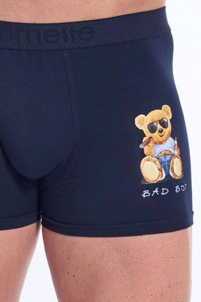 Труси-боксери з принтом Ведмедик Bad Boy Cornette Tattoo 280/246  — купити в InSecret.ua