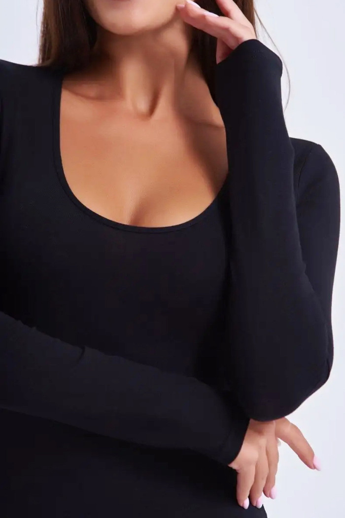 Боди-лонгслив женский хлопковый JADEA 4154 Body Scollo lollo | InSecret.ua