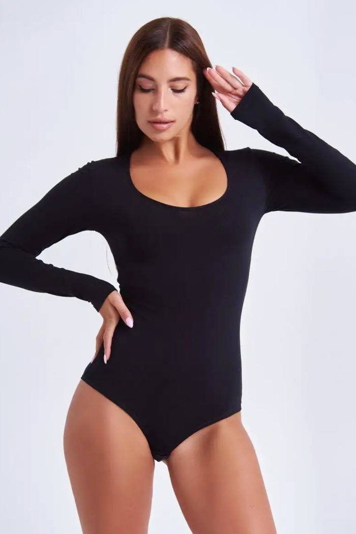 Боди-лонгслив женский хлопковый JADEA 4154 Body Scollo lollo | InSecret.ua