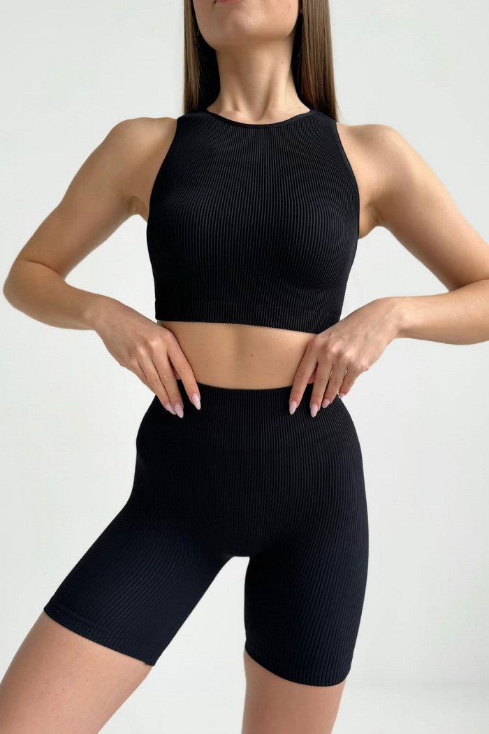 Треки-велосипедки в рубчик укорочені InSecret Tracks Ribbed Basic  — купити в InSecret.ua