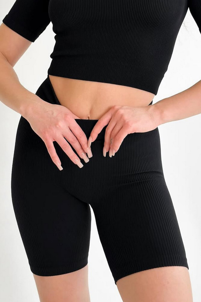 Треки-велосипедки в рубчик укорочені InSecret Tracks Ribbed Basic  — купити в InSecret.ua