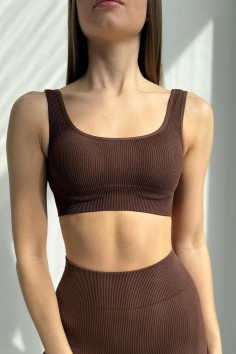 Топ на широких бретелях в рубчик GIULIA Top Rib  — купити в InSecret.ua