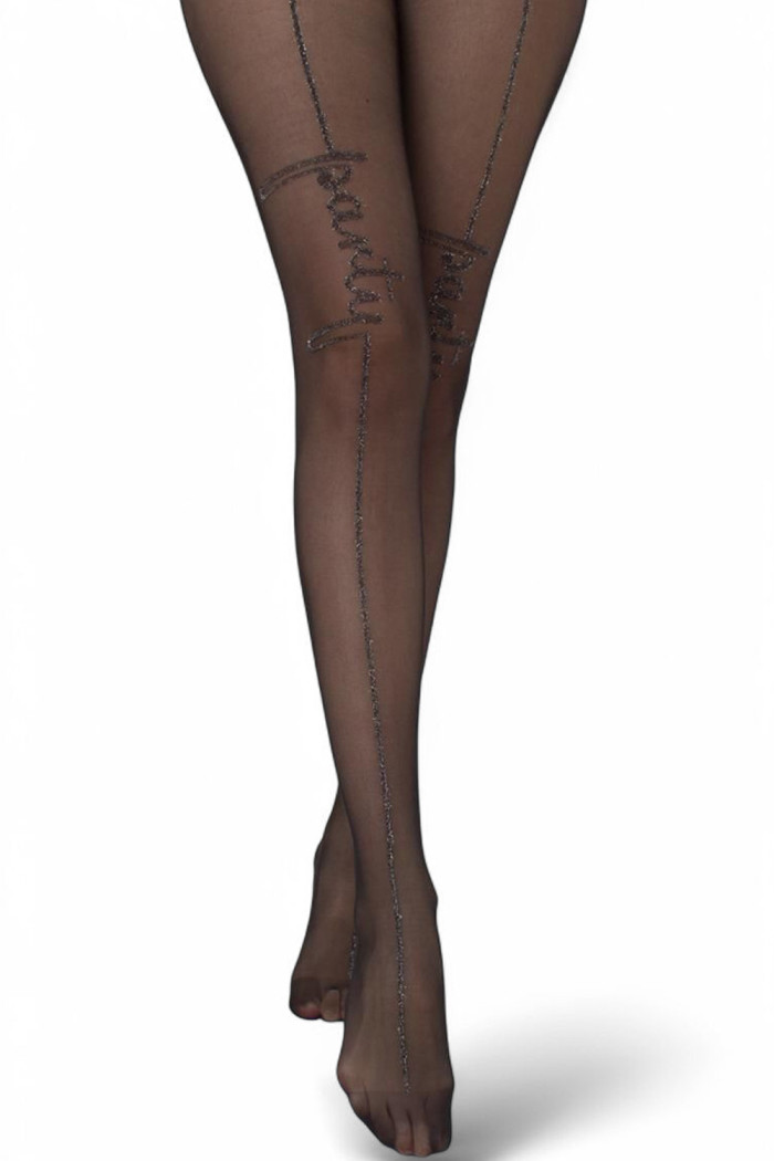 Колготки з люрексом і написом "Party" GIULIA Party 20 model 2  — купити в InSecret.ua