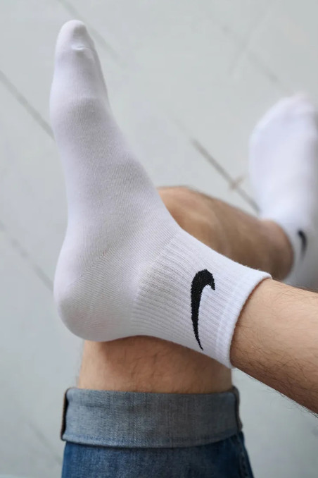 Шкарпетки середні бавовняні з логотипом Nike Sport Socks DA-032  — купити в InSecret.ua