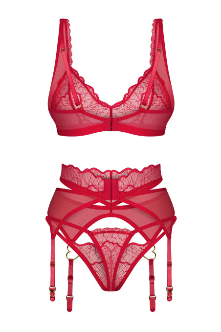 Комплект белья с поясом для чулок Obsessive Cupide Desir garter set | InSecret.ua