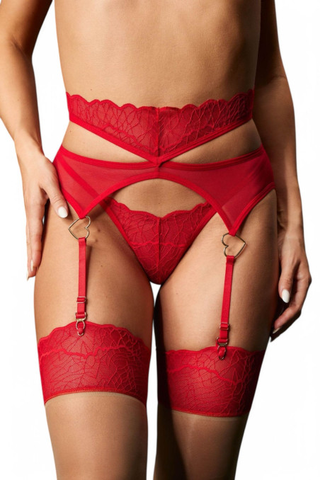 Комплект белья с поясом для чулок Obsessive Cupide Desir garter set | InSecret.ua