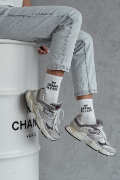 Носки хлопковые с надписью NO DRAMA PLEASE Milena 0200.147 | InSecret.ua