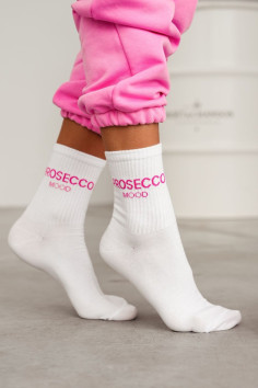 Шкарпетки бавовняні з написом PROSECCO MOOD Milena 0200.159  — купити в InSecret.ua