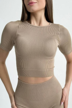 Топ-футболка в рубчик InSecret Crop T-Shirt Ribbed  — купити в InSecret.ua